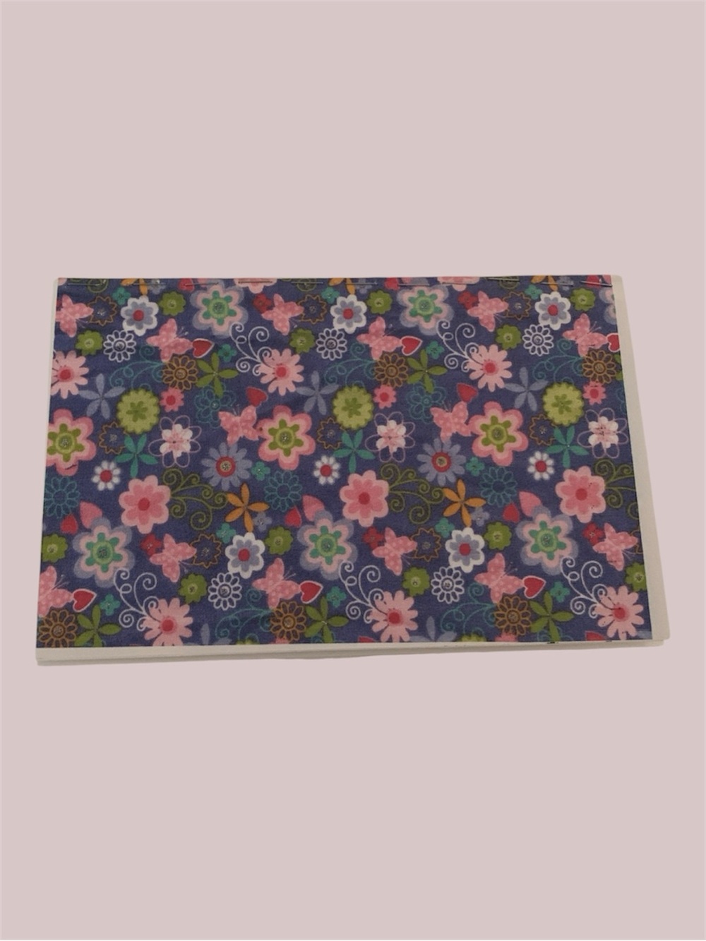 Handmade Floral Pocket Journal – Cute Butterfly Pattern Small Lined Notebook